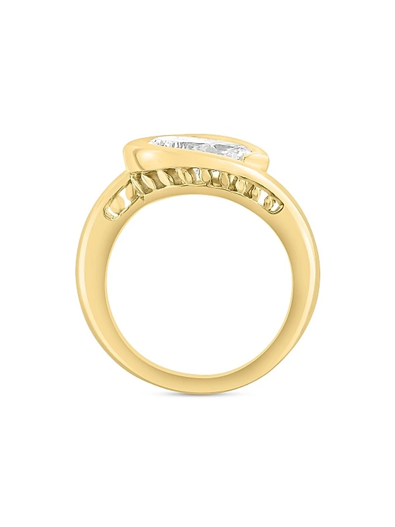 14K Yellow Gold & 2.00 TCW Pear-Cut Lab-Grown Diamond Solitaire Ring
