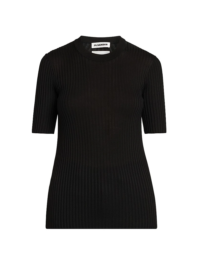 Merino Wool Rib-Knit Top