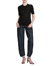 Merino Wool Rib-Knit Top