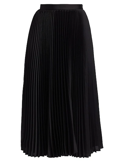 Plissé Sunburst-Pleated Midi-Skirt