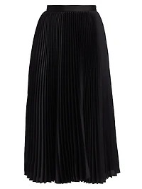 Plissé Sunburst-Pleated Midi-Skirt