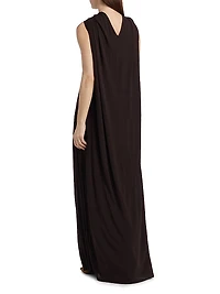 Knotted Cape-Back Gown