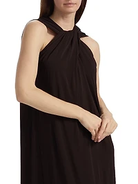 Knotted Cape-Back Gown