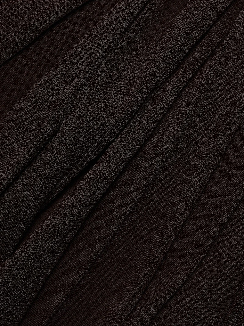 Knotted Cape-Back Gown