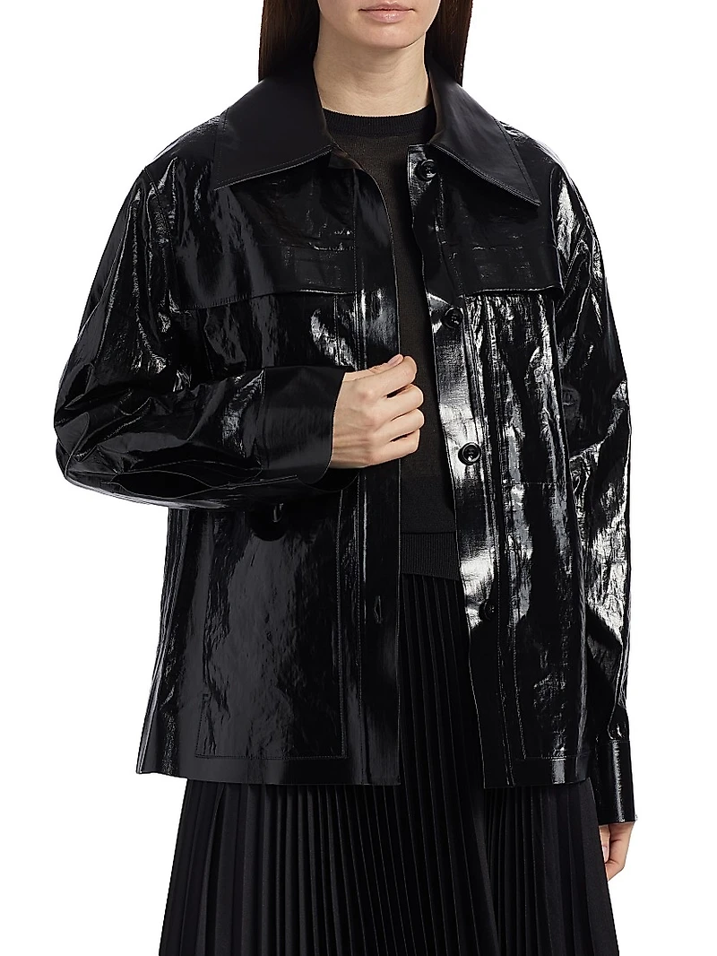 Lacquered Linen Sport Jacket