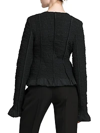 Smocked Fitted Frill Jacket