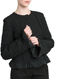 Smocked Fitted Frill Jacket