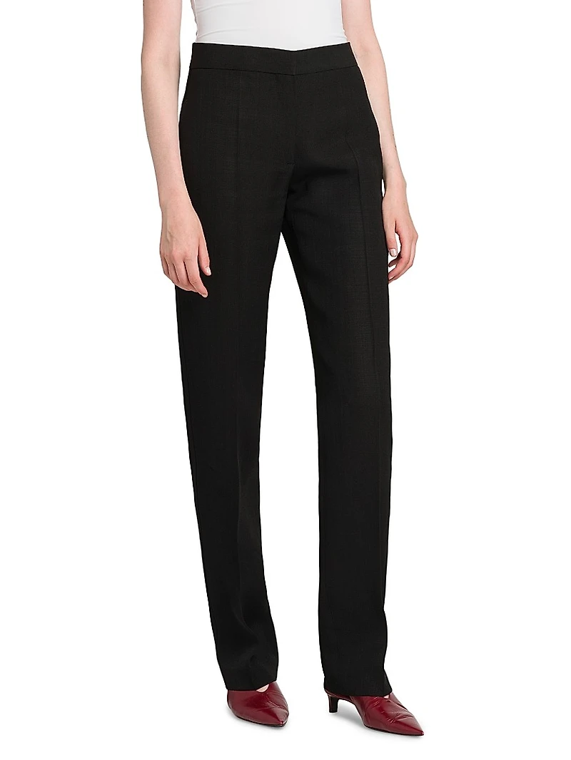 Tailored Darted Straight Pants