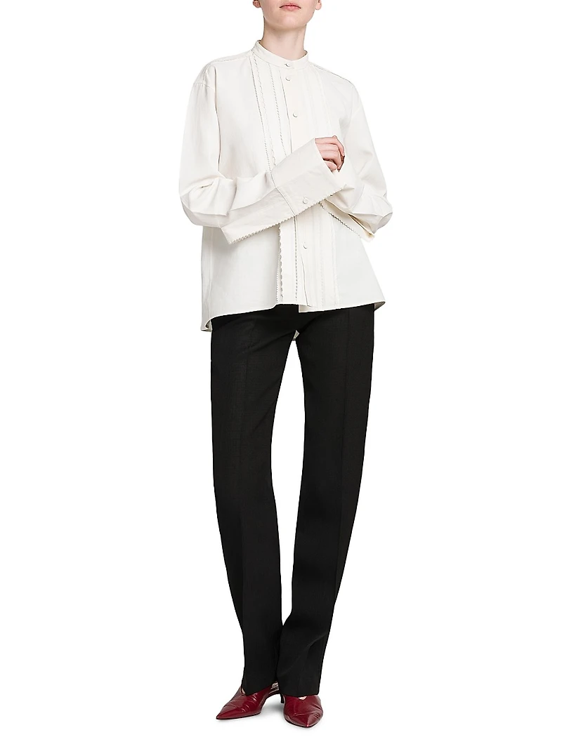 Tailored Darted Straight Pants