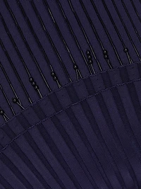 Embroidered Straight Midi-Skirt