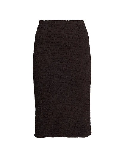 Textured Knit Pencil Skirt