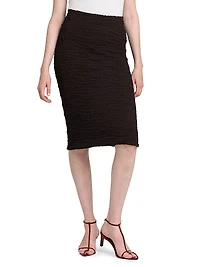 Textured Knit Pencil Skirt