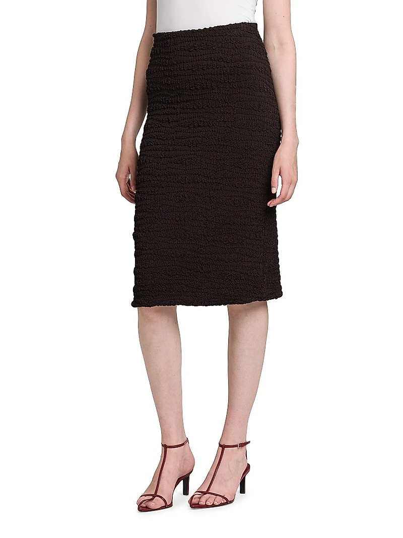 Textured Knit Pencil Skirt