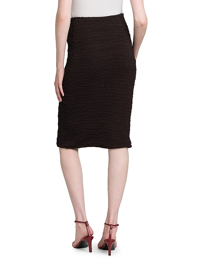 Textured Knit Pencil Skirt