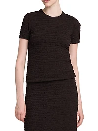 Textured Knit T-Shirt