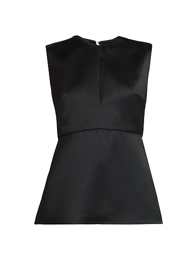 Sleeveless A-Line Peplum Top