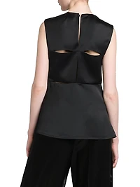 Sleeveless A-Line Peplum Top