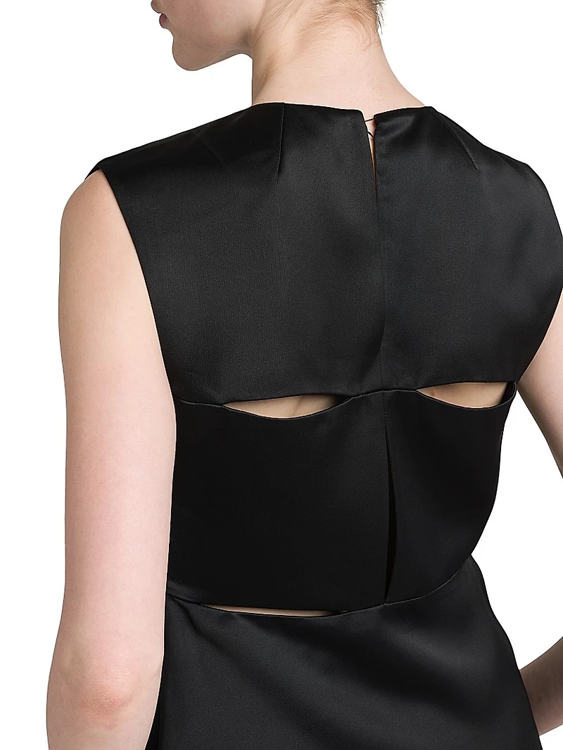 Sleeveless A-Line Peplum Top