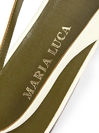 Augusta Chain-Link Leather Slingback Flats