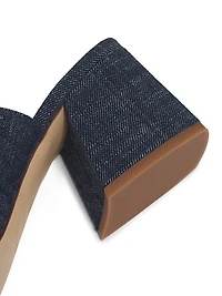 Messalina 65MM Chain-Link Denim Mules