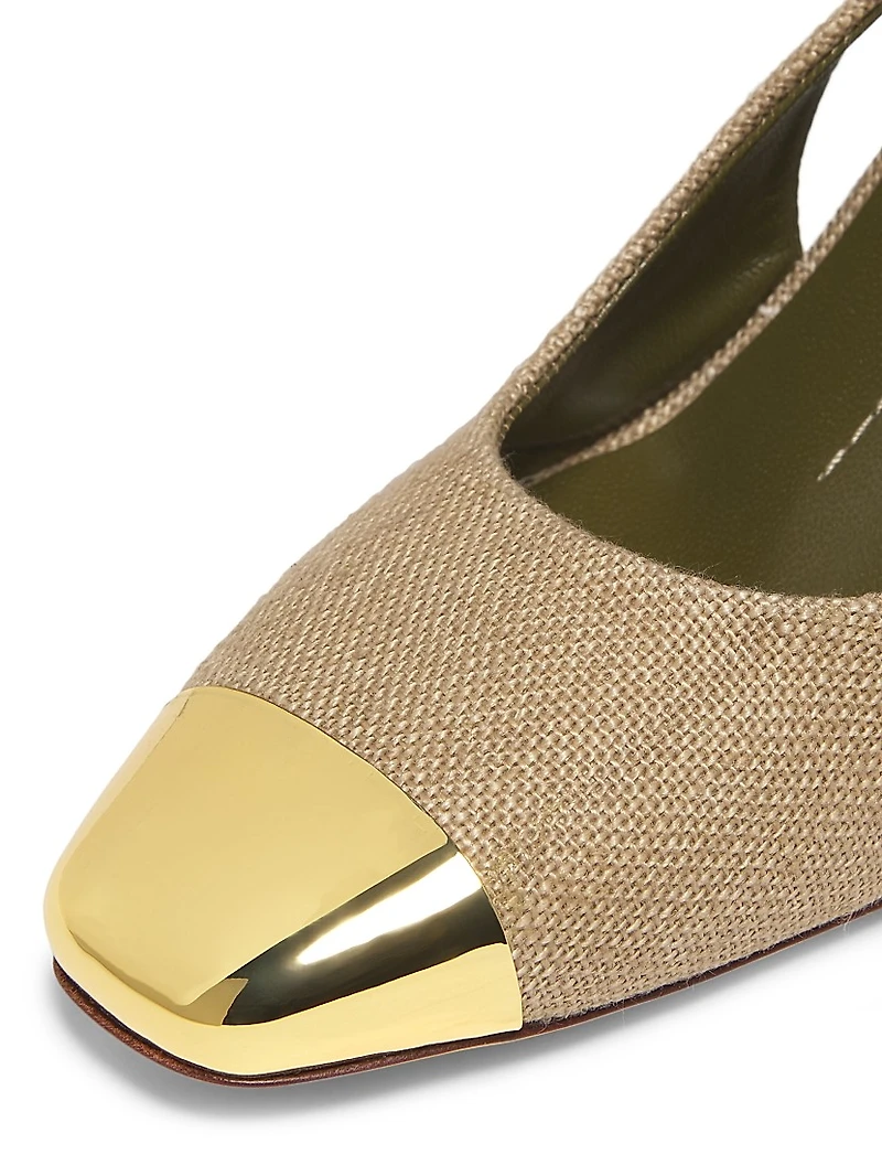 Eleonora 90MM Metal-Cap Slingback Pumps