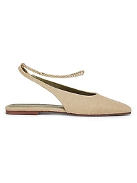 Augusta Fabric Slingback Flats