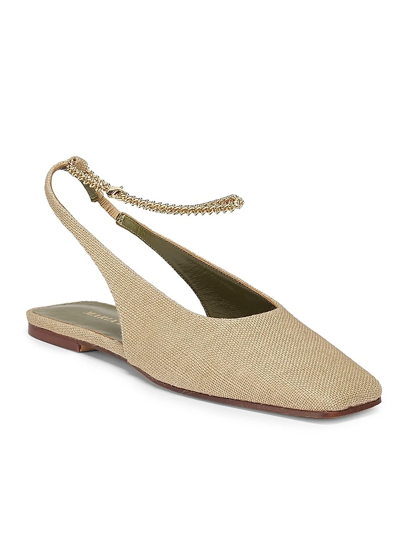 Augusta Fabric Slingback Flats
