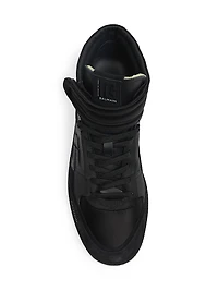 Swan Mid-Top Leather Sneakers