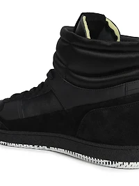 Swan Mid-Top Leather Sneakers