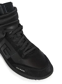 Swan Mid-Top Leather Sneakers