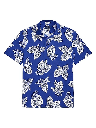 Custom-Slim-Fit Monstera Spa Terry Polo Shirt