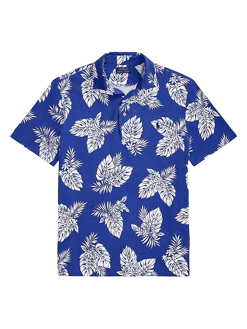 Custom-Slim-Fit Monstera Spa Terry Polo Shirt