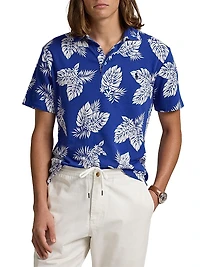 Custom-Slim-Fit Monstera Spa Terry Polo Shirt