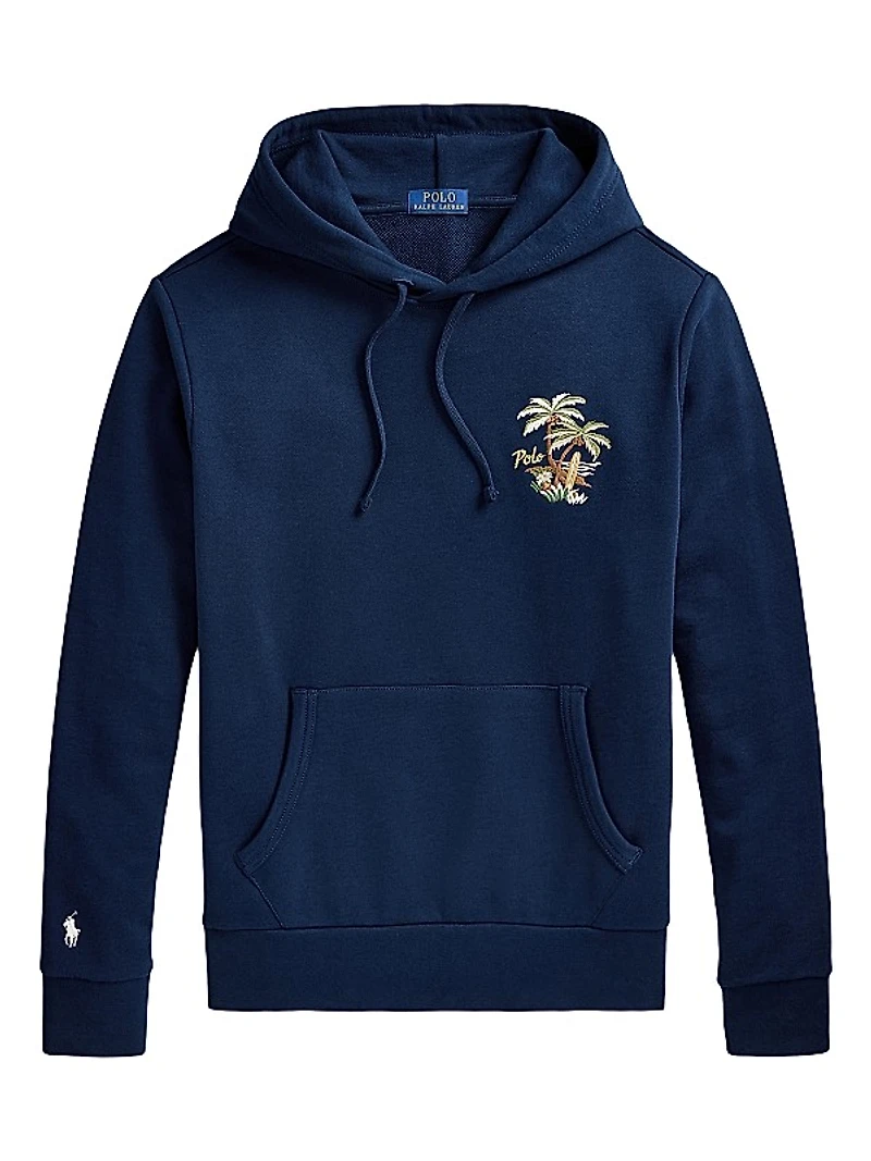 Embroidered Loopback Fleece Hoodie