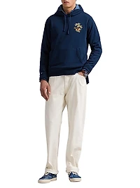Embroidered Loopback Fleece Hoodie