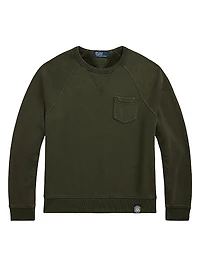 Garment-Dyed Fleece Sweatshirt