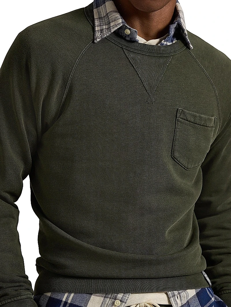 Garment-Dyed Fleece Sweatshirt
