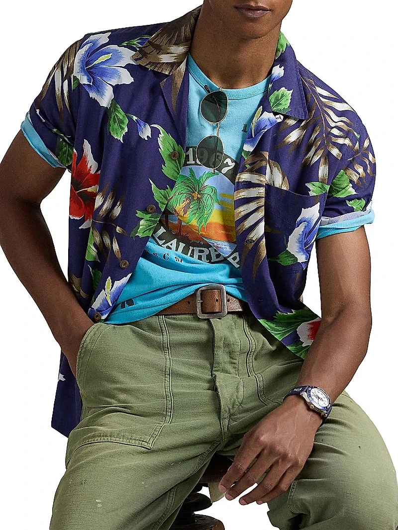 Classic Fit Tropical Camp Shirt