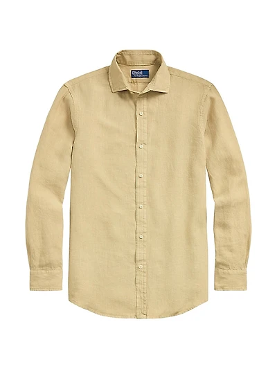 Slub Linen Long-Sleeve Shirt