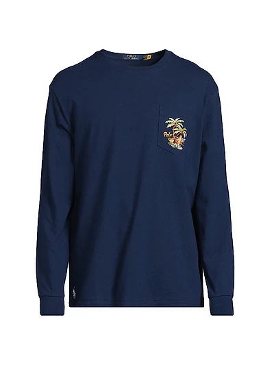 Classic-Fit Embroidered Jersey T-Shirt