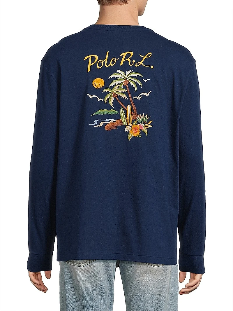 Classic-Fit Embroidered Jersey T-Shirt