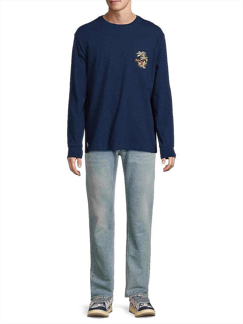 Classic-Fit Embroidered Jersey T-Shirt