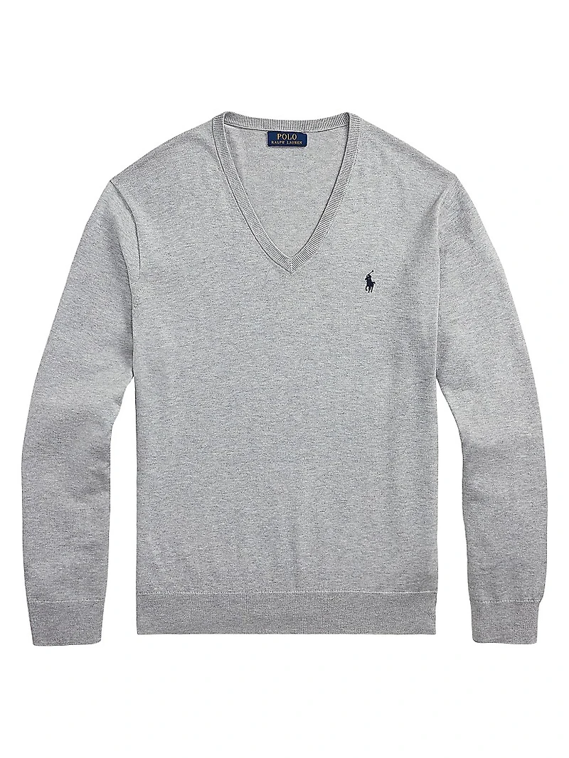 Cotton V-Neck Sweater