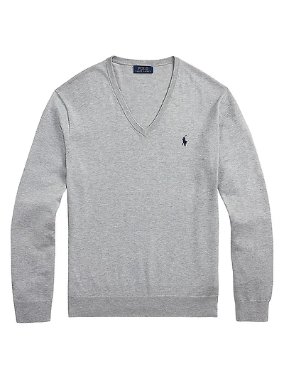 Cotton V-Neck Sweater