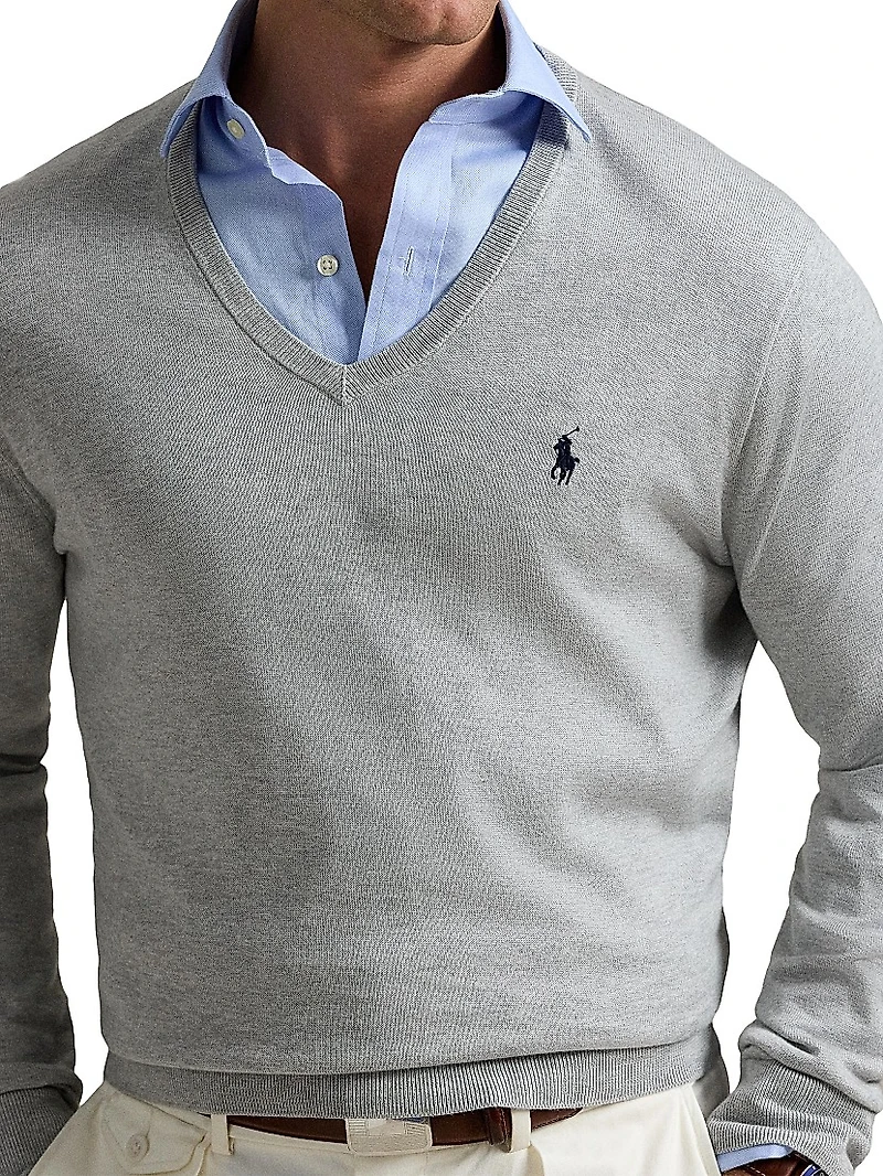 Cotton V-Neck Sweater