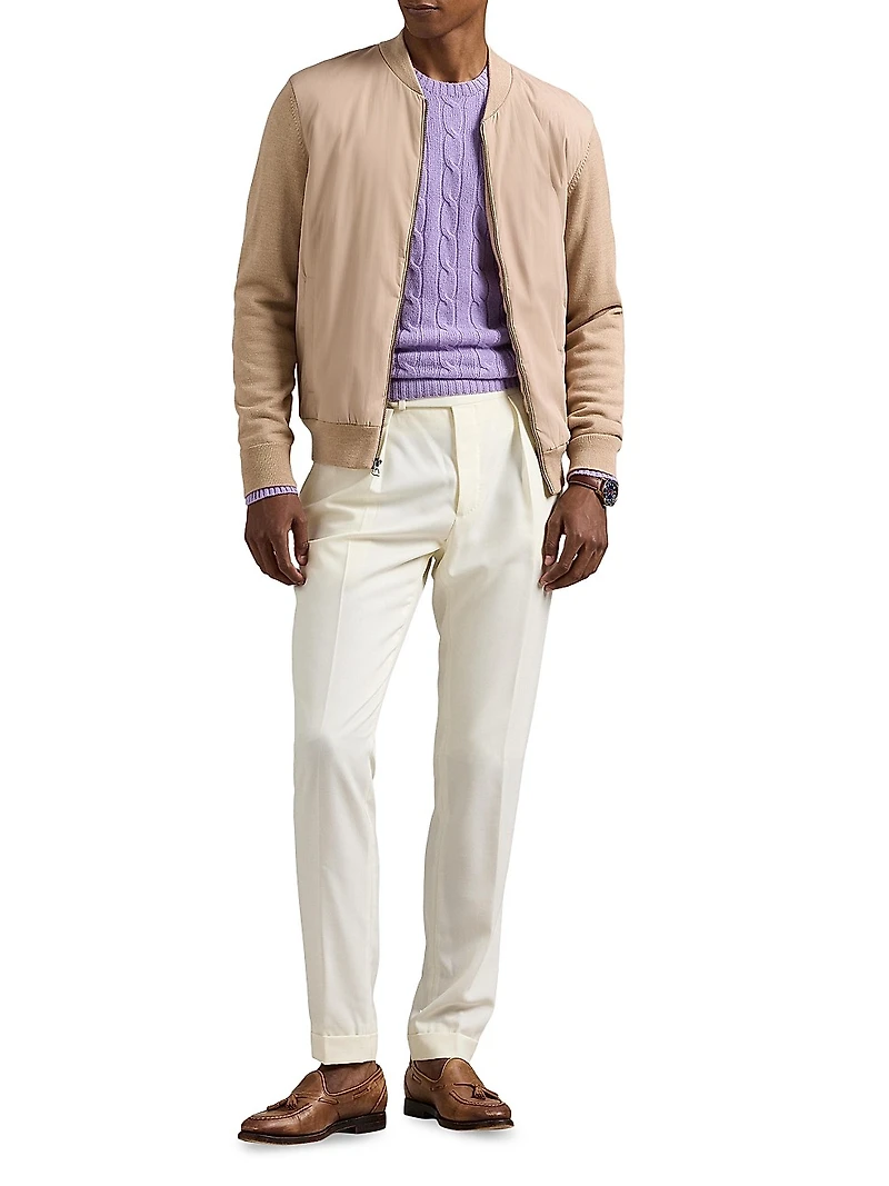 Hybrid Wool Full-Zip Sweater