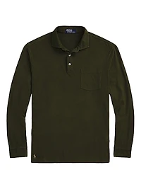 Classic-Fit Sueded Jersey Polo Shirt