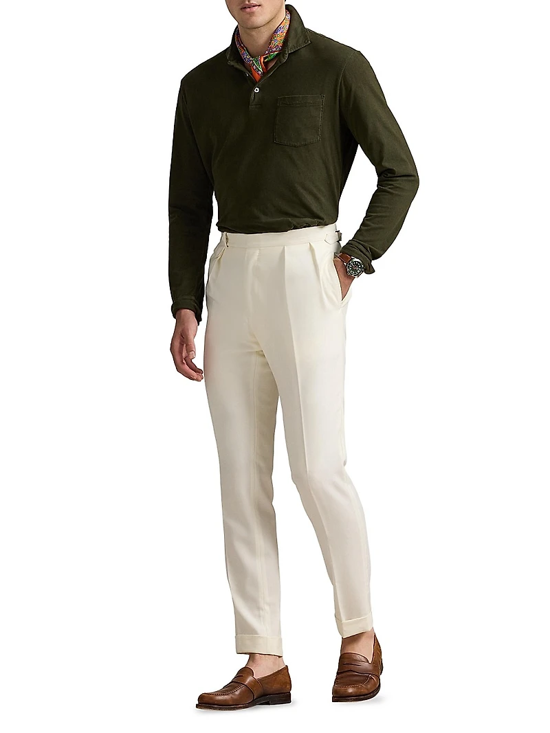 Classic-Fit Sueded Jersey Polo Shirt