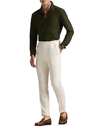 Classic-Fit Sueded Jersey Polo Shirt