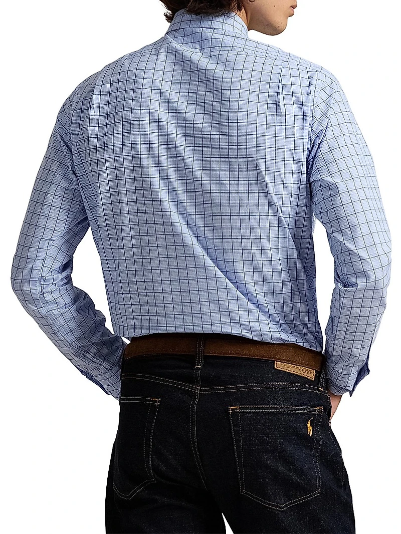 Classic Fit Checked Poplin Shirt